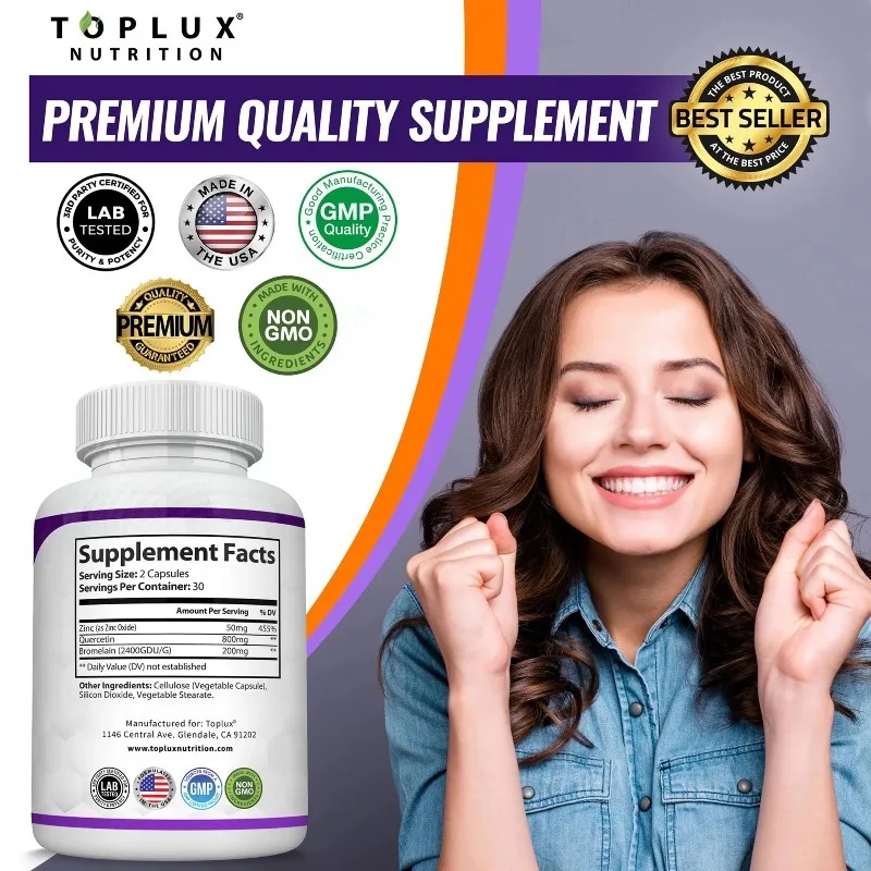 Quercetin & Bromelain Capsules - Wellness Quercetin ulasan dan harga