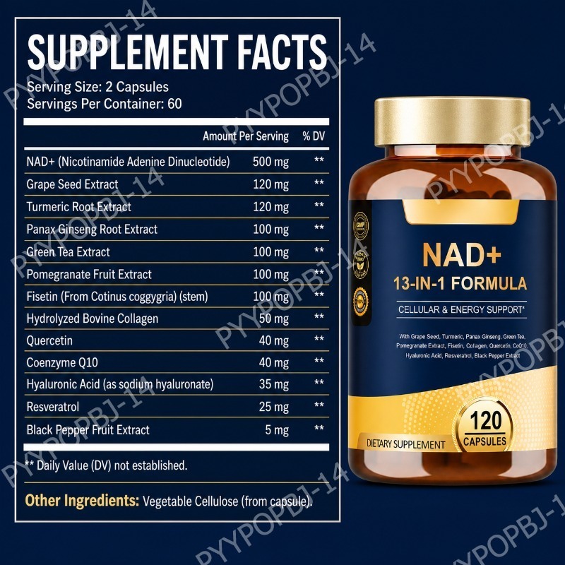 NAD+ 500mg 13-in-1 Capsules wi - Wellness Quercetin ulasan dan harga