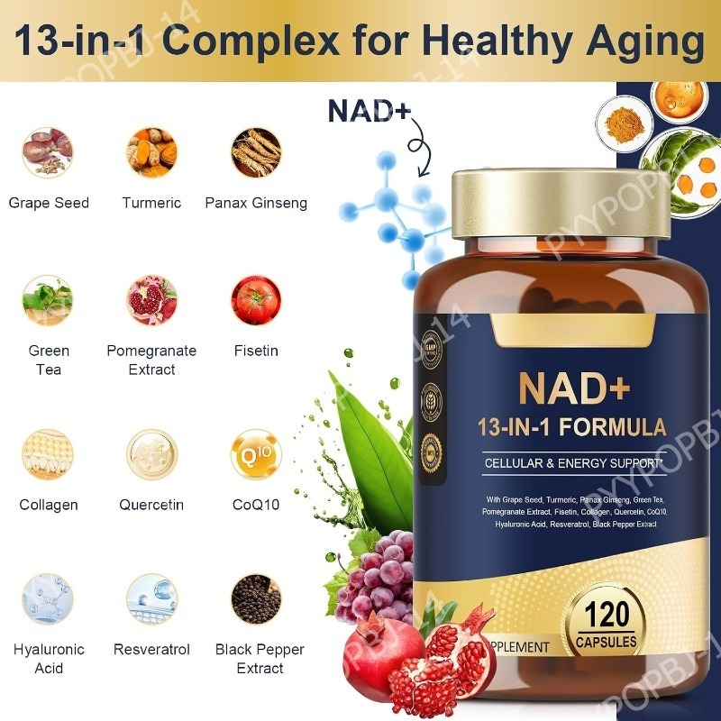 NAD+ 500mg 13-in-1 Capsules wi - Wellness Quercetin ulasan dan harga